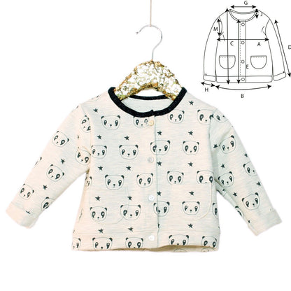 Ikatee - VEGA cardigan - Baby 1M/4Y- Paper Sewing Pattern
