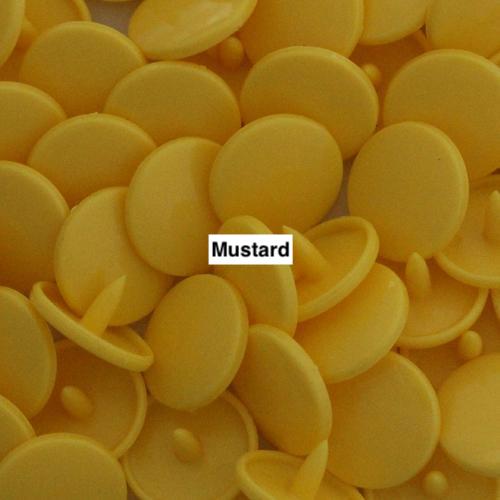 KamSnaps Plastic Snaps Size 20 Mustard Glossy D346 Package of 20 Sets - Riverside Fabrics