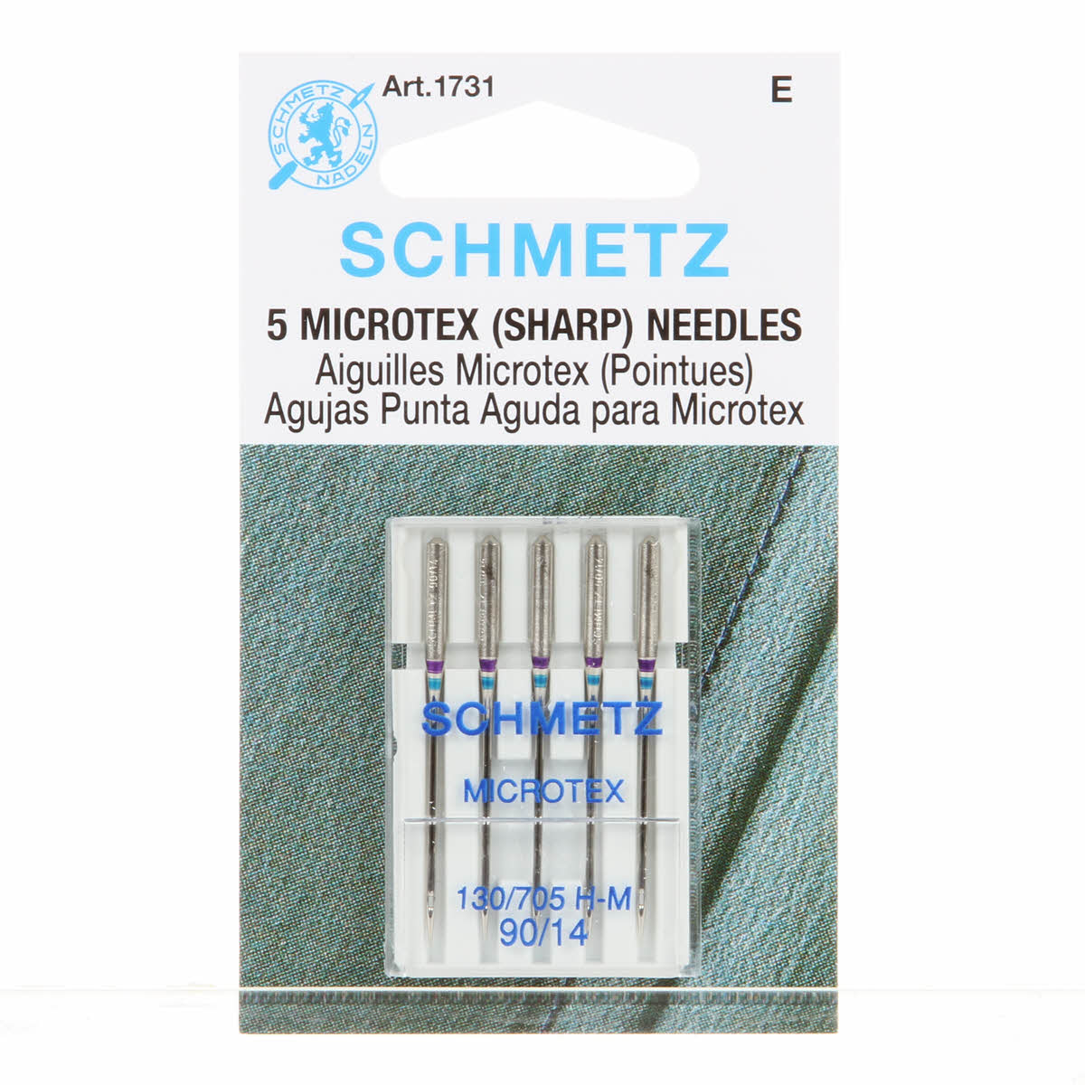 SCHMETZ #1731 Microtex Needles Carded - 90/14 - 5 count