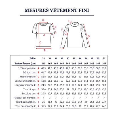 Ikatee - LOBELIA Tee-shirt Adult 32-52 - Paper Sewing Pattern