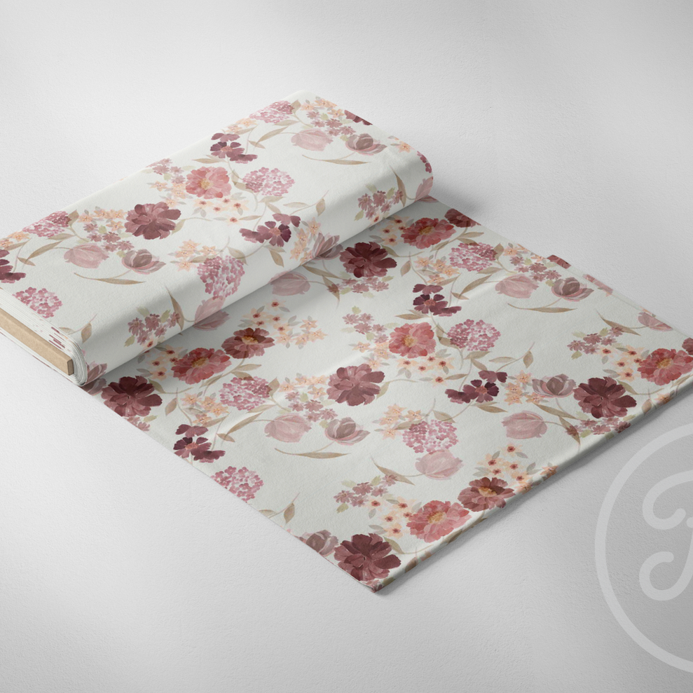 Vintage Floral Cotton Jersey Knit