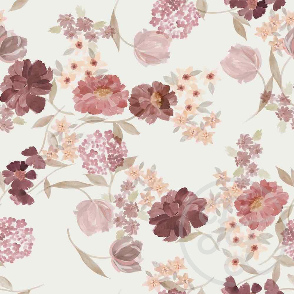 Vintage Floral Cotton Jersey Knit